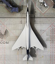 American Airlines, which said it put down a deposit for up to 20 supersonic jets with the option to buy up to 20 more, declined to share the financial terms of the deal, which was announced on August 16. A Boom Supersonic Overture aircraft is seen here.
Mandatory Credit: Boom Supersonic