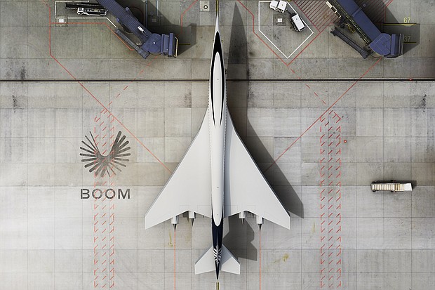 American Airlines, which said it put down a deposit for up to 20 supersonic jets with the option to buy up to 20 more, declined to share the financial terms of the deal, which was announced on August 16. A Boom Supersonic Overture aircraft is seen here.
Mandatory Credit:	Boom Supersonic
