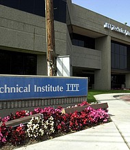 On August 16, The Department of Education said that it will cancel $3.9 billion in student loan debt for 208,000 students who attended the now-defunct for-profit ITT Technical Institute. Pictured is the ITT Technical Institute in Anaheim, California, in March of 2004.
Mandatory Credit: Susan Goldman/Bloomberg/Getty Images