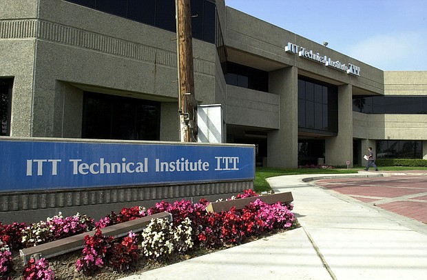 On August 16, The Department of Education said that it will cancel $3.9 billion in student loan debt for 208,000 students who attended the now-defunct for-profit ITT Technical Institute. Pictured is the ITT Technical Institute in Anaheim, California, in March of 2004.
Mandatory Credit:	Susan Goldman/Bloomberg/Getty Images