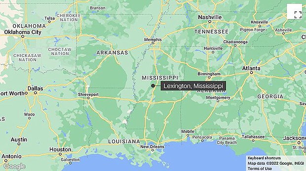 A civil and human rights advocacy organization has filed suit against officials in Lexington, Mississippi following alleged racist and homophobic remarks from a now-fired police chief.
Mandatory Credit:	Google Maps