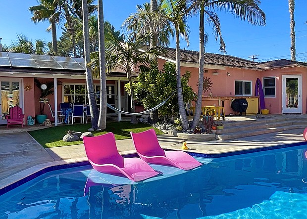 Alexandra Watkins said she has yet to host a Swimply reservation but recently listed her pool with a number of rules, including no kids allowed: "I think Swimply is about being comfortable with what you're offering."
Mandatory Credit:	Courtesy Alexandra Watkins