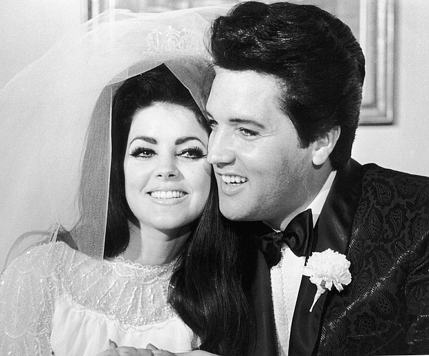 Elvis Presley, right, and Priscilla Presley are pictured on their wedding day in 1967. Priscilla Presley is remembering her late husband on the 45th anniversary of his death.
Mandatory Credit:	Hulton Archive/Getty Images