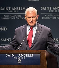 On August 17, former Vice President Mike Pence said at a "Politics & Eggs" breakfast in New Hampshire, pictured here, that he would consider testifying before the January 6 committee if he were invited.
Mandatory Credit:	Scott Eisen/Getty Images