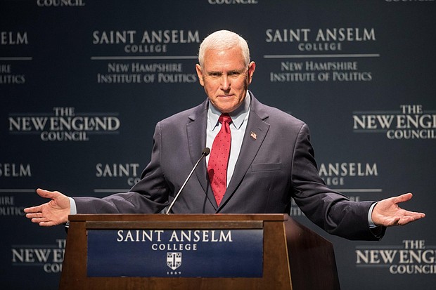 On August 17, former Vice President Mike Pence said at a "Politics & Eggs" breakfast in New Hampshire, pictured here, that he would consider testifying before the January 6 committee if he were invited.
Mandatory Credit:	Scott Eisen/Getty Images