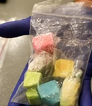 Authorities warn potent 'Rainbow Fentanyl' is spreading on the West Coast after bag seized in Portland
Mandatory Credit:	MCSO/KPTV