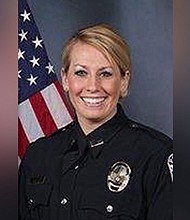 Kelly Goodlett, shown in a police department photo, pleaded guilty before US District Judge Rebecca Grady to falsifying an affidavit for the search of Taylor's apartment that resulted in the 26-year-old's death in Louisville, during a botched March 2020 raid.
Mandatory Credit:	Louisville Metro PD