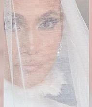 Jennifer Lopez shared her wedding day look on her Instagram account.
Mandatory Credit:	From Jennifer Lopez