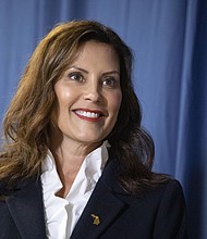 On August 23, a federal jury found two men guilty of conspiring to kidnap Michigan Gov. Gretchen Whitmer in 2020. Gov. Whitmer is pictured here in Grand Rapids on August 2.
Mandatory Credit:	Bill Pugliano/Getty Images