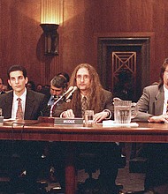 Zatko, center, was among a group of hackers who testified before Congress on cybersecurity in 1998.
Mandatory Credit:	Douglas Graham/CQ-Roll Call, Inc./Congressional Quarterly/Getty Images