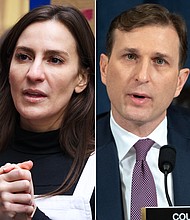 From left, US Rep. Mondaire Jones, state Sen. Alessandra Biaggi, former federal prosecutor Dan Goldman and US Rep. Carolyn Maloney are all on the ballot Tuesday in Democratic primaries for New York City-area House seats.
Mandatory Credit:	Getty Images/AP Images