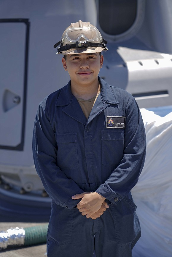 A native of Houston, Texas, is serving in the U.S. Navy aboard the guided-missile cruiser, USS Cowpens. Fireman Albert Abrego, …