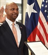 Clifford Tatum sworn in as Harris County Elections Administrator