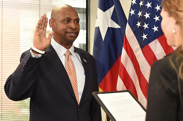 Clifford Tatum sworn in as Harris County Elections Administrator