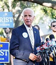 5 things to know for August 24: Primaries, Student loans, Ukraine, Teachers, and Twitter. Florida Gubernatorial candidate Rep. Charlie Crist (D-FL) is seen here on August 23 in St Petersburg, Florida.
Mandatory Credit:	Octavio Jones/Getty Images