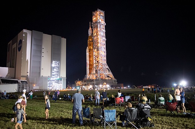 For the first time in 50 years, NASA is on the precipice of launching a rocket that is designed to fly astronauts all the way to the moon. NASA has a new rival and new goals as it races to establish a permanent human presence on the moon.
Mandatory Credit:	Joel Kowsky/NASA/Getty Images