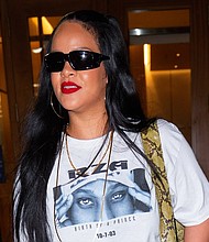 Rihanna stepped out in New York City on August 12 wearing larger-than-life boots.
Mandatory Credit:	Gotham/GC Images/Getty Images