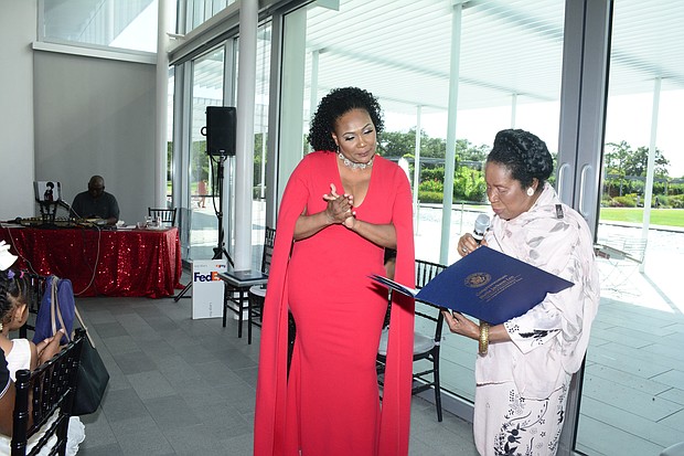 Dr. Sonia White and Congresswoman Sheila Jackson Lee at the Inaugural 1st Presidential Youth Awards