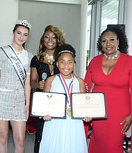 America's Got Talent finalist, Victory Brinker, Miss Houston Teen Marcela Hymes, Dr. Sonia White and Dr. Mya Smith-Edmonds at the Inaugural 1st Presidential Youth Awards