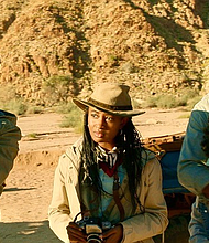 Sharlto Copley, Iyana Halley, Idris Elba and Leah Jeffries costar in Beast.