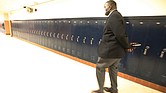 Riddick T. Parker Jr., the late principal of George Wythe High School, walked the empty halls after school on Tuesday, Feb. 1, 2022. He died last Friday, Aug. 19, while riding his bicycle in Chesterfield County. Mr. Riddick was a 2002 Super Bowl champion with the New England Patriots.