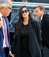 Vanessa Bryant arrives at court on Friday, August 19, in the trial over graphic photos taken of her husband Kobe Bryant and others.
Mandatory Credit:	Irfan Khan/Los Angeles Times/Getty Images