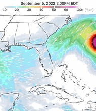 The American model is forecasting more than 100 mph wind gusts with this potential storm on Labor Day. Both forecast models -- the American and the European -- show the storm forming. Right now, they both keep it away from the US, but with it being nearly a week away, things could change.
Mandatory Credit:	CNN Weather
