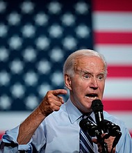 President Joe Biden, seen here on August 25, will travel to Philadelphia on September 1 for a primetime speech on "the continued battle for the soul of the nation" in front of Independence Hall.
Mandatory Credit: Drew Angerer/Getty Images North America/Getty Images