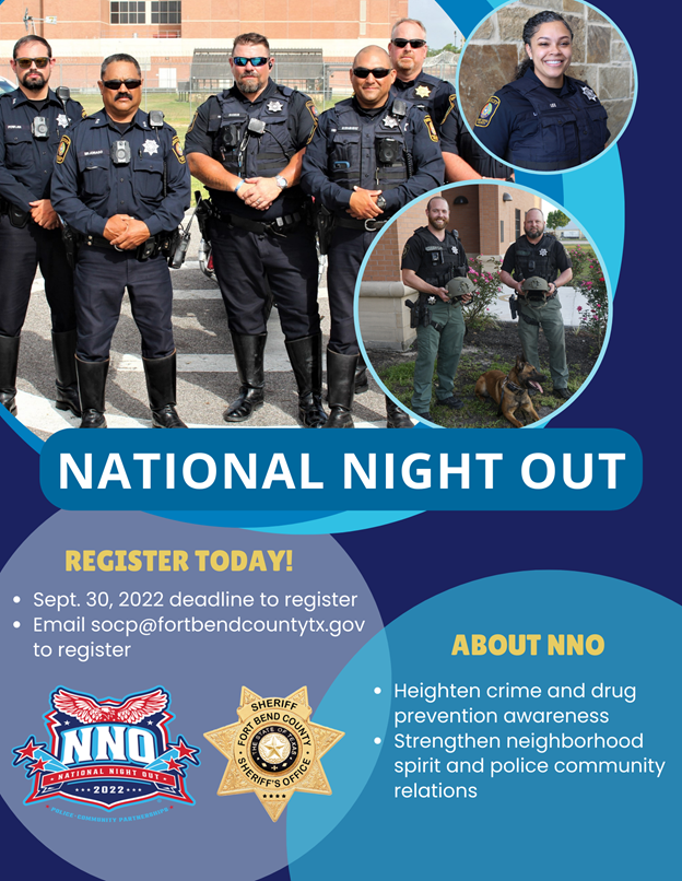 Sheriff’s Office Begins National Night Out Registration Houston Style