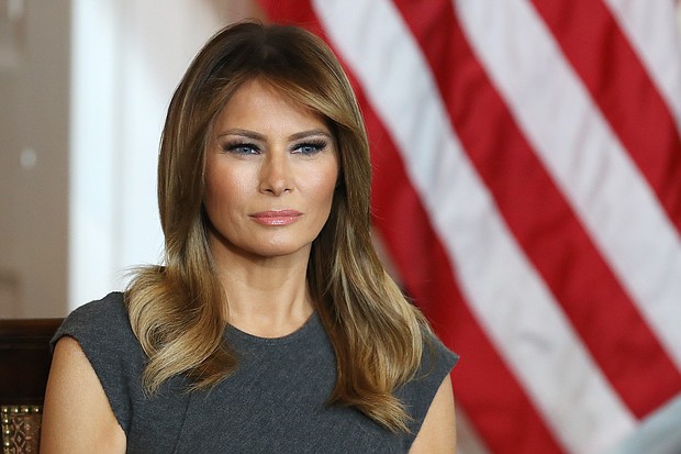 An 'annoyed' Melania Trump, pictured here in October 2019, stays mum on the Mar-a-Lago search as she promotes NFT business.
Mandatory Credit:	Getty Images