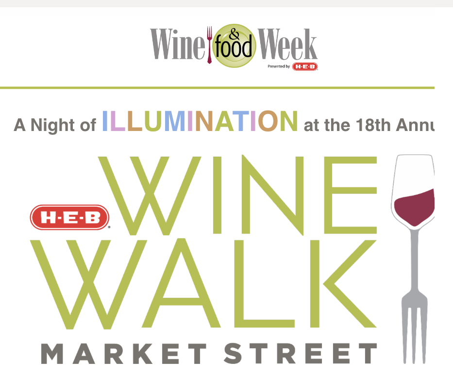 A Night of Illumination at the 18th HEB Wine Walk Market Street