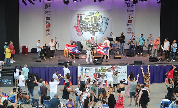 Hundreds attend the 15th Annual Latin Jazz & Salsa Festival at Dogwood Dell on Saturday, Aug. 27, closing out the amphitheater’s summer 2022 events.