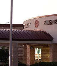 The school was locked down after the 4-year-old student was found with a gun on August 31.
Mandatory Credit:	From John F. Kennedy Elementary