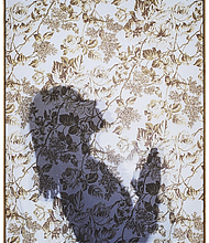 Letitia Huckaby, Ms. Rose, 2022, Pigment Print on Fabric with Embroidery, 71 x 41 inches
Photo courtesy of Talley Dunn Gallery