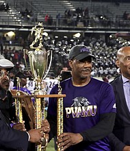 PV head coach Bubba McDowell gets his first SWAC victory over Texas Southern.