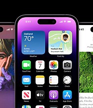 iPhone 14 Pro and iPhone 14 Pro Max introduce the Dynamic Island, a rich and delightful new way to interact with activities, alerts, and notifications.