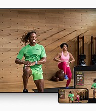 Fitness+ users with an Apple Watch can take their motivation to the next level with personalized real-time metrics that display on iPhone, iPad, and Apple TV.