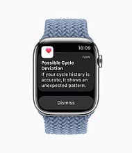 New with iOS 16 and watchOS 9, Cycle Tracking can now send notifications if a user’s logged cycle history shows a possible deviation, including irregular, infrequent, or prolonged periods.