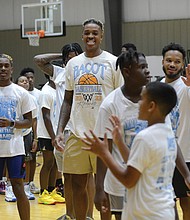 Armando Bacot’s Sept. 3-4 basketball camp attracted Richmond-area students who received basketball skills instruction, free backpacks, school supplies, clothing and even haircuts.