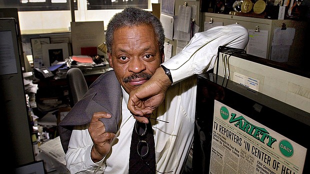 Former CNN anchor Bernard Shaw, pictured here at CNN's Washington bureau in February of 2001, died on September 7 of pneumonia unrelated to Covid-19. Shaw was 82.
Mandatory Credit: Alex Brandon/AP