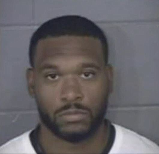 Caption:	Deotis Anthony Brown has been a KCK police officer since 2017 and is now facing five felony charges out of two counties for domestic violence.
Mandatory Credit:	Wyandotte County jail/KCTV