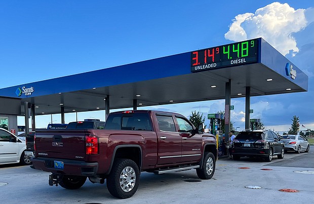 US inflation cooled off in August for the second-straight month but remained stubbornly high, according to data from the Bureau of Labor Statistics released September 13. Cars are seen here at a gas station in Daytona Beach, Florida, on September 6.
Mandatory Credit:	Clayton Park/News-Journal/USA Today Network