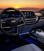 Interior dashboard of the 2023 Cadillac LYRIQ.