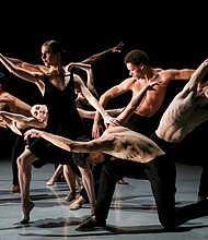 Garret McNally (background, second from right) switched his major to history and performed with New Orleans Ballet Theatre until he graduated in 2021. He then auditioned for Richmond Ballet and is now with its main company.