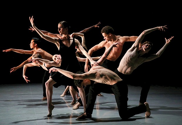 Garret McNally (background, second from right) switched his major to history and performed with New Orleans Ballet Theatre until he graduated in 2021. He then auditioned for Richmond Ballet and is now with its main company.