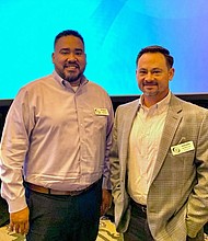 IT Director Mark Martinez and Chief Deputy of Courts Shane Holman at the Tyler Technologies Courts & Justice Executive Forum in Orange County, CA.