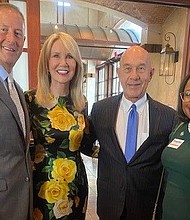 Clerk Teneshia Hudspeth with State Senator John Whitmire, GHWCC President Suzan Deison, and State Rep. Jim Murphy at the GHWCC Central Houston/Energy Corridor & Bay Area Chapters Legislator Luncheon.