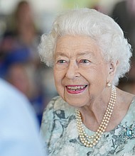 Queen Elizabeth II at the opening of a new building at the Thames Hospice in Maidenhead, United Kingdom on July 15, 2022.