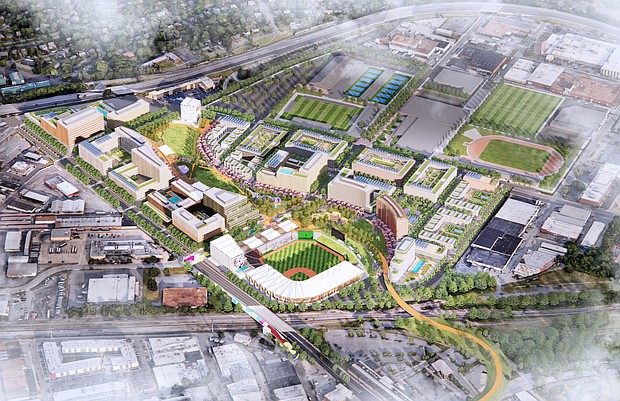 Rendering of Richmond's future Diamond District