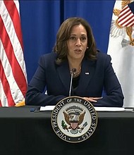 Vice President Kamala Harris came to Chicago Friday to rally voters who support abortion rights and urge them to turn out in the upcoming midterm elections. (Credit: Blueroomstream.com)